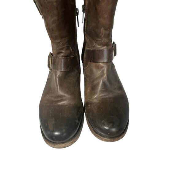Frye women’s Vicky Engineer leather boots dark brown sz 7B - Picture 2 of 9
